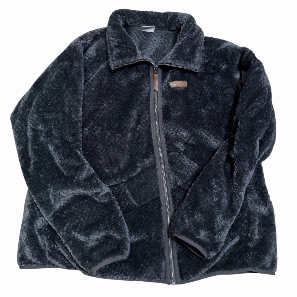 Columbia Fire Side II Sherpa Fleece Jacket Color Shark Full Zip Size 2XL Women's